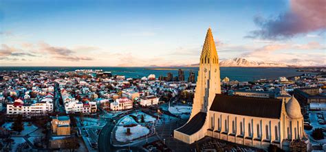 Free Stock Photo of Reykjavik cityscape with church and swan | Download ...