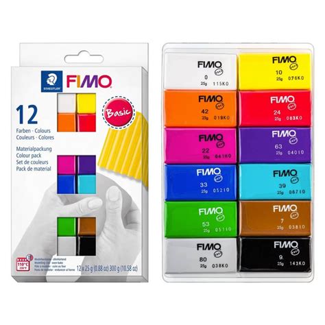 Staedtler Fimo® Soft Polymer Clay Basic Colors Set Of 12 Jerry S Artarama