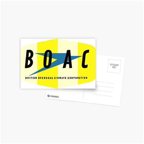 "BOAC Vintage Airline Logo" Postcard for Sale by Speedbirddesign ...