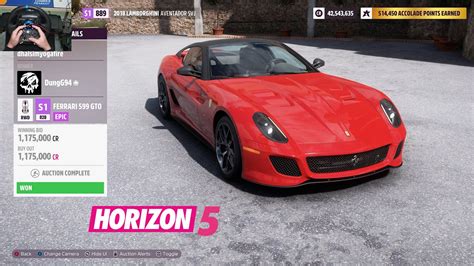 Forza Horizon 5 Auction House Sniping Ferrari 599 GTO YouTube