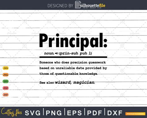 Funny Principal Definition Graduation T For Principal Svg Cricut File Silhouettefile