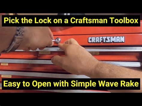 Lock Picking Pick The Lock On A Craftsman Toolbox Easy Open With