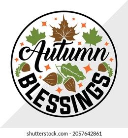 Autumn Blessings Holiday Printable Vector Illustration Stock Vector (Royalty Free) 2057642861 ...