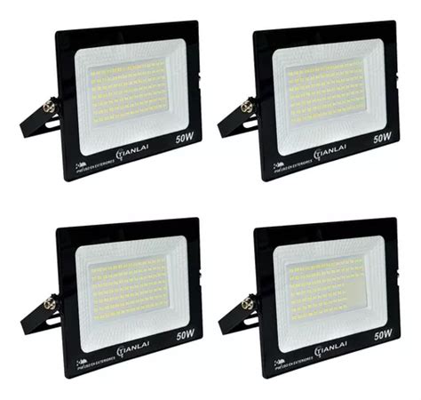 Reflector Led Exterior 50w Paquete 4 Pzs Tianlai R28w50 Envío gratis