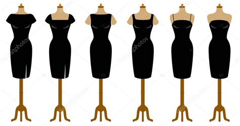 Conjunto vectorial de maniquíes femeninos en varios pequeños vestidos