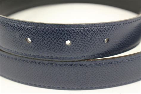 Hermès Navy x Black x Silver 24mm Reversible H Logo Belt Kit 1h425s For