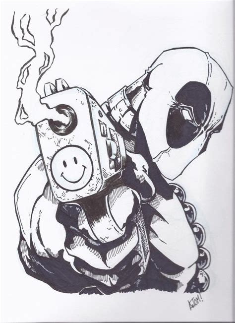 Desenho Deadpool Comic Book Characters Comic Books Art Comic Art