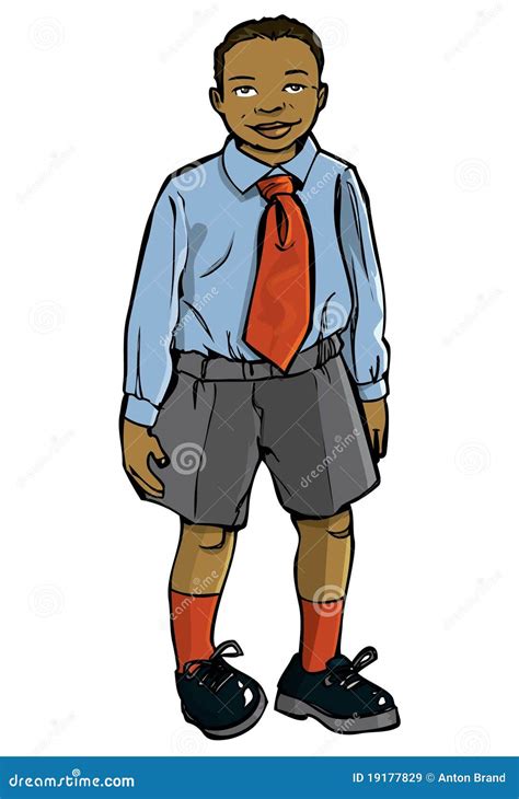 Cartoon Boy In School Uniform Royalty Free Stock Images - Image: 19177829