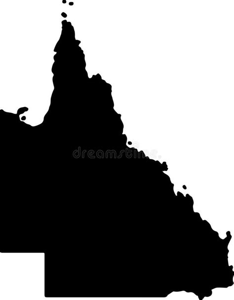 Mapa De Siluetas De Queensland Australia Con Fondo Transparente