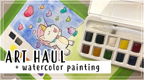 2018 Art Haul First Watercolor Painting Youtube