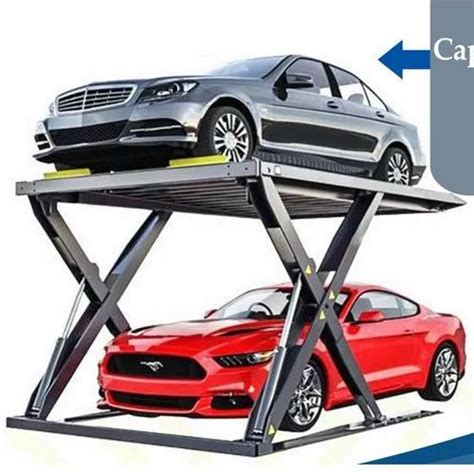 2 Post Mild Steel Hydraulic Car Parking Lift 2 4 Tons At Rs 110000 In