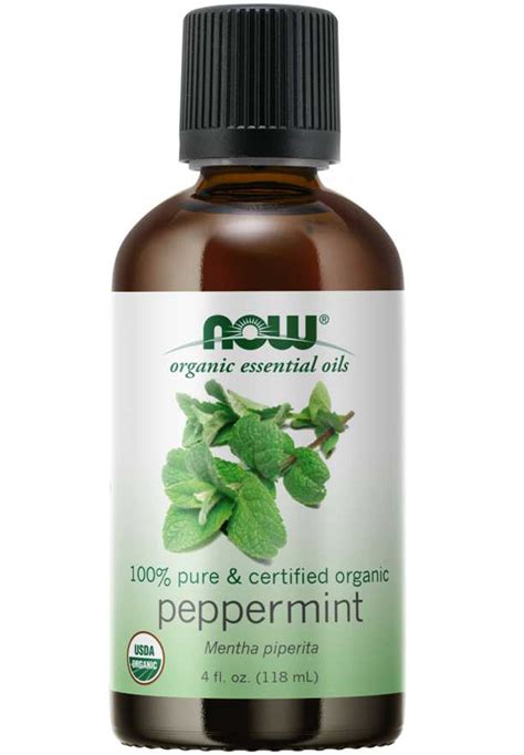 Now Organic Essential Oils Peppermint Oil Organic Supplement First