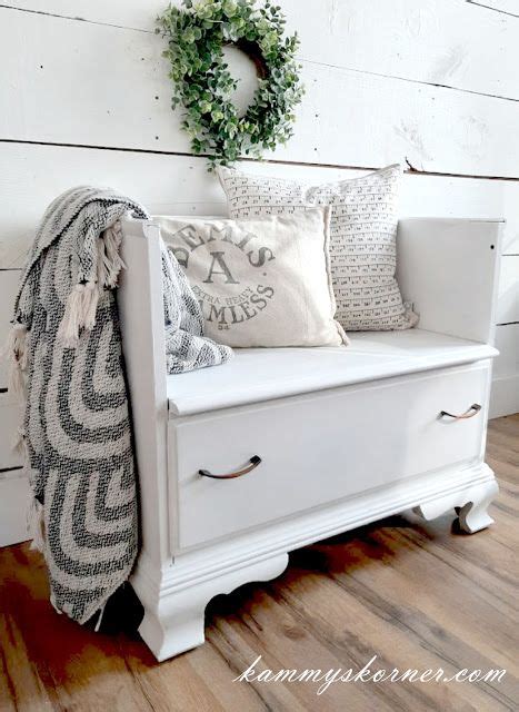 Kammy S Korner Repurposed Dresser To Cute Bench Seat Repurposed