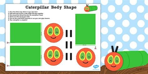 Caterpillar Body Shape Activity Professor Feito Twinkl