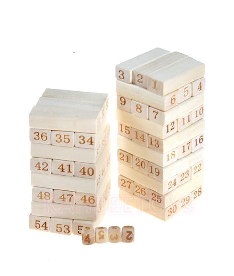 Buy Wooden Number Stacking Block Jenga Tower Toy Eromman