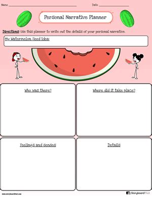 Free Personal Narrative Templates Graphic Organizer