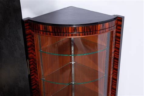 French Art Deco Corner Display Cabinets 1935 Set Of 2 For Sale At Pamono