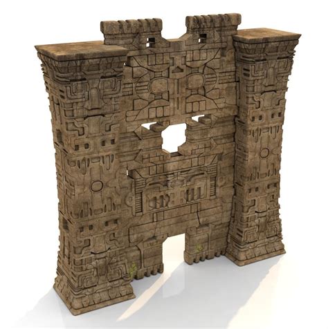 Aztec temple portal 3D | CGTrader