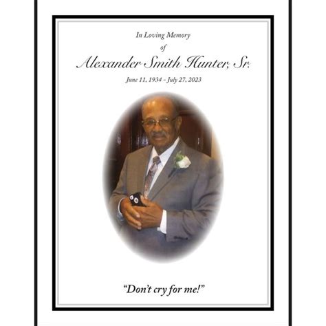 Alexander Smith Hunter Obituary In Farmville At Bland Reid Funeral Home