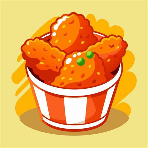 Crispy Fried Chicken Vector Premium AI Generated Vector