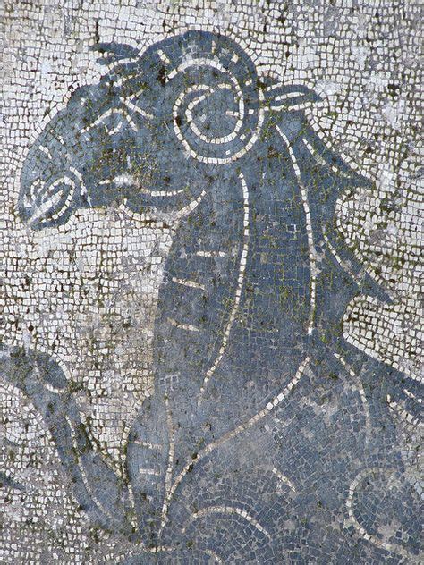 Classic Black And White Mosaics In The Ruins Of Ostia Antica In Lazio