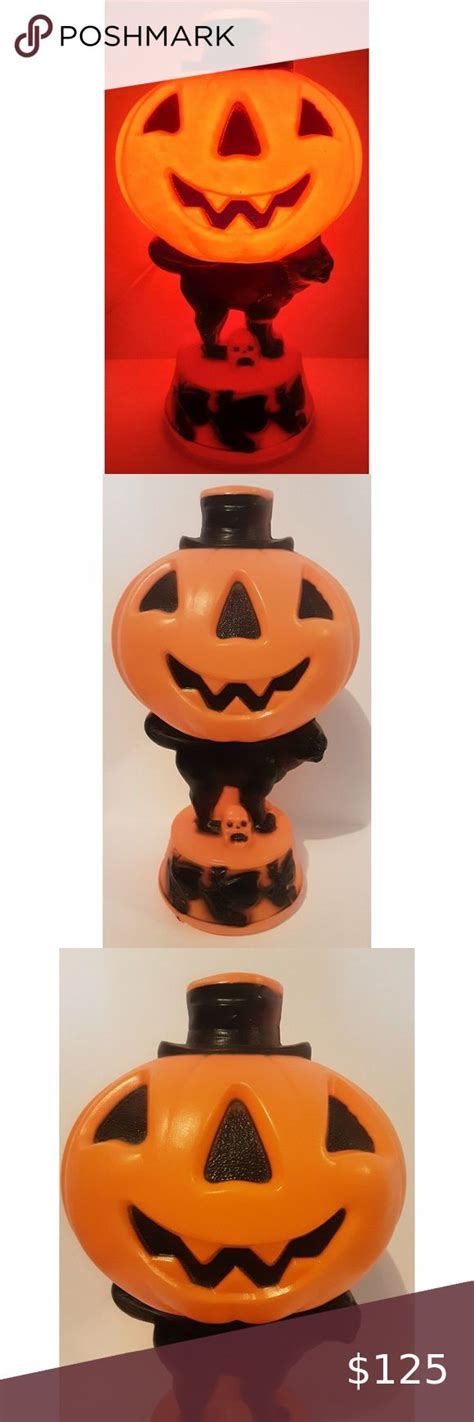 Empire Plastic Jack O Lantern Black Cat Skull Witch Illuminated Blow