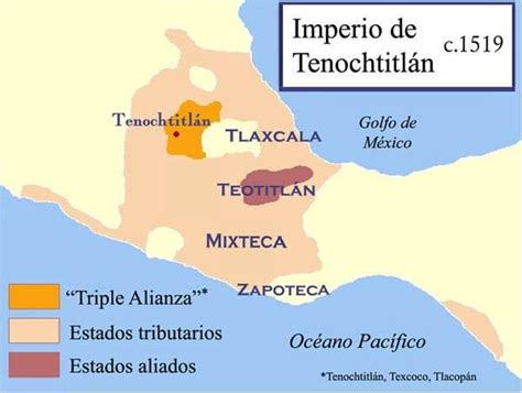 Mapa De La Triple Alianza Culturas Prehispanicas De Mexico Cultura