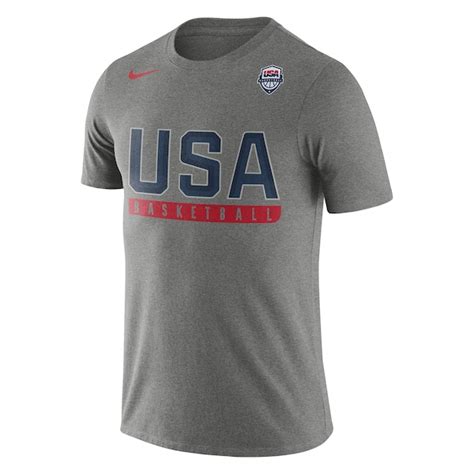 Mens Usa Basketball Nike Gray Practice Dri Fit T Shirt Nba Store