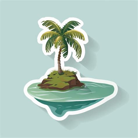 Premium Photo Tropical Island With Palm Tree On A Island Vector