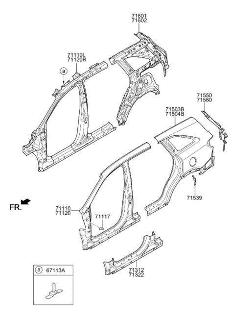 71503C6C00 Genuine Kia Panel Assembly Quarter Outer