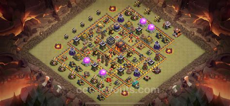 Best Anti 2 Stars War Base Th10 With Link Hybrid 2024 Town Hall Level 10 Cwl Base Copy 149