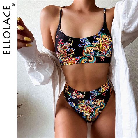 Uaang Ellolace Women S Swimsuit Sexy Bikini Dragon Swimwear Woman