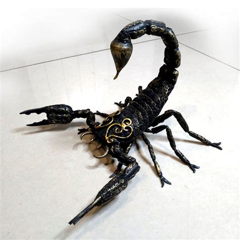 Metal Scorpion Forged Scorpio Insect Metal Sting Art Metal Etsy