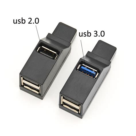 1pc Mini Usb 30 20 Hub 3 Port Multi Port Usb Splitter Adapter Car Usb Hub 20 30 High Speed