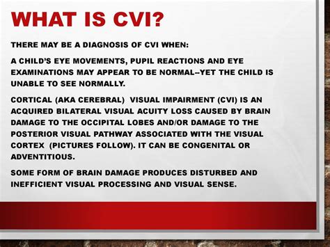 Cortical Visual Impairment Cvi Ppt Download