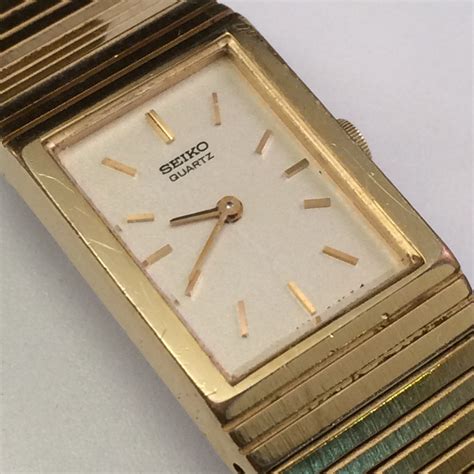 Womens Seiko Gold Tone Quartz Analog Vintage Watch