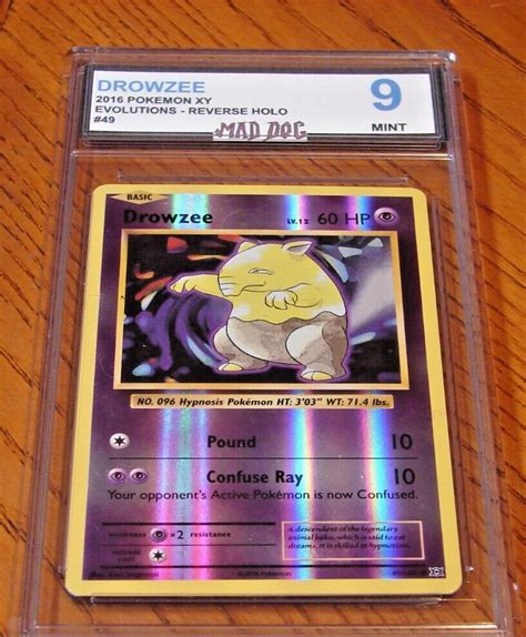 POKEMON DROWZEE REVERSE HOLO 2016 XY EVOLUTIONS Mint 9 Mad