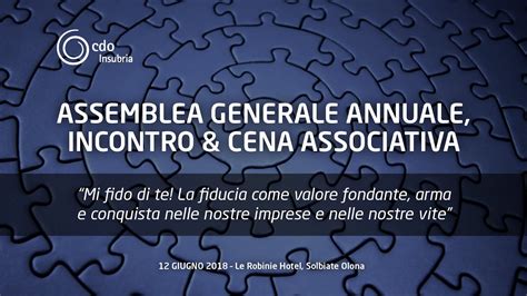 Assemblea Generale 2018 Compagnia Delle Opere Insubria YouTube