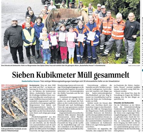 Aktion Sauberhaftes Hessen Ffw Gorxheimertal