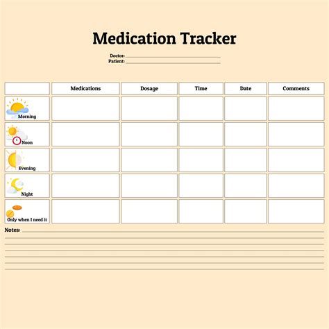 Medication Log Form Free Pdf Printables Printablee