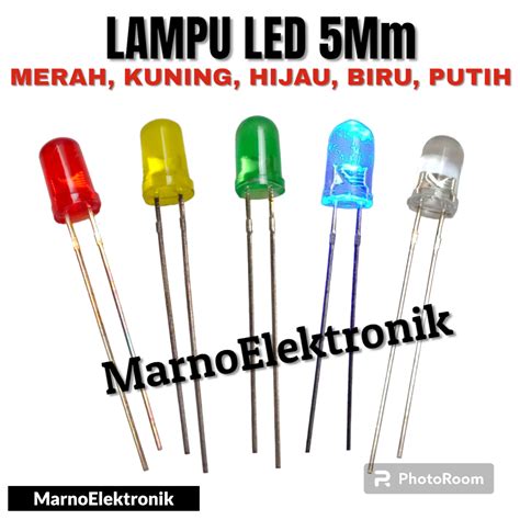 Jual Lampu Led Mm Merah Kuning Hijau Biru Putih Mm Harga Per Pcs