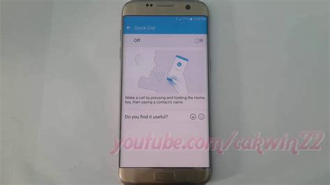 Samsung Galaxy S7 Edge How To Enable Or Disable Quick Dial Android Marshmallow Youtube