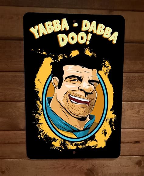 Yabba Dabba Doo Fred Flintstone Art 8x12 Metal Wall Sign Poster – Sign ...