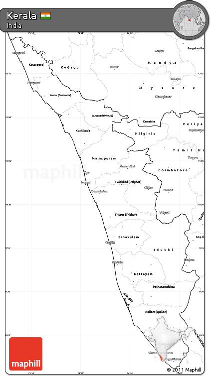 Kerala Map Outline Map Of Kerala Outline At Rs 90 Piece Political ...