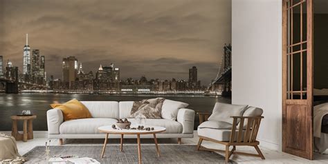 Brooklyn Bridge and Manhattan Bridge Wall Mural | Wallsauce US