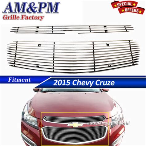 Billet Grill Fits 2015 Chevy Cruze Main Upper Grille Front Insert