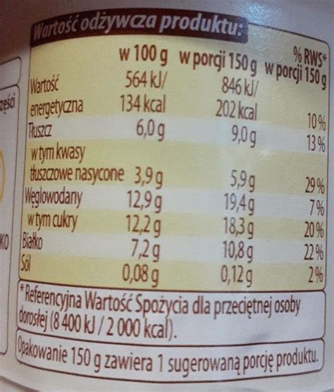 Serek Tutti Waniliowy Kalorie Kj I Wartości Odżywcze Dine4fitpl