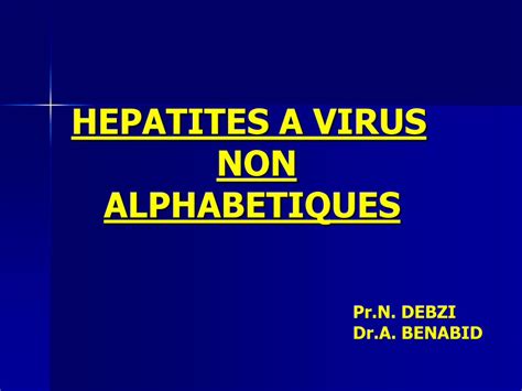 PDF HEPATITES VIRALES NON ALPHABETIQUES hépatites virales ont