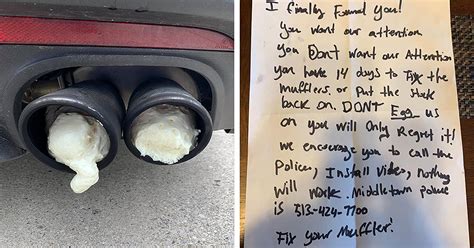 'Muff' It: Annoyed Neighbor Uses Expanding Foam to Silence Car's Loud ...