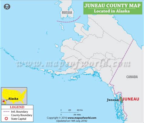 City And Borough Of Juneau Borough Map, Alaska